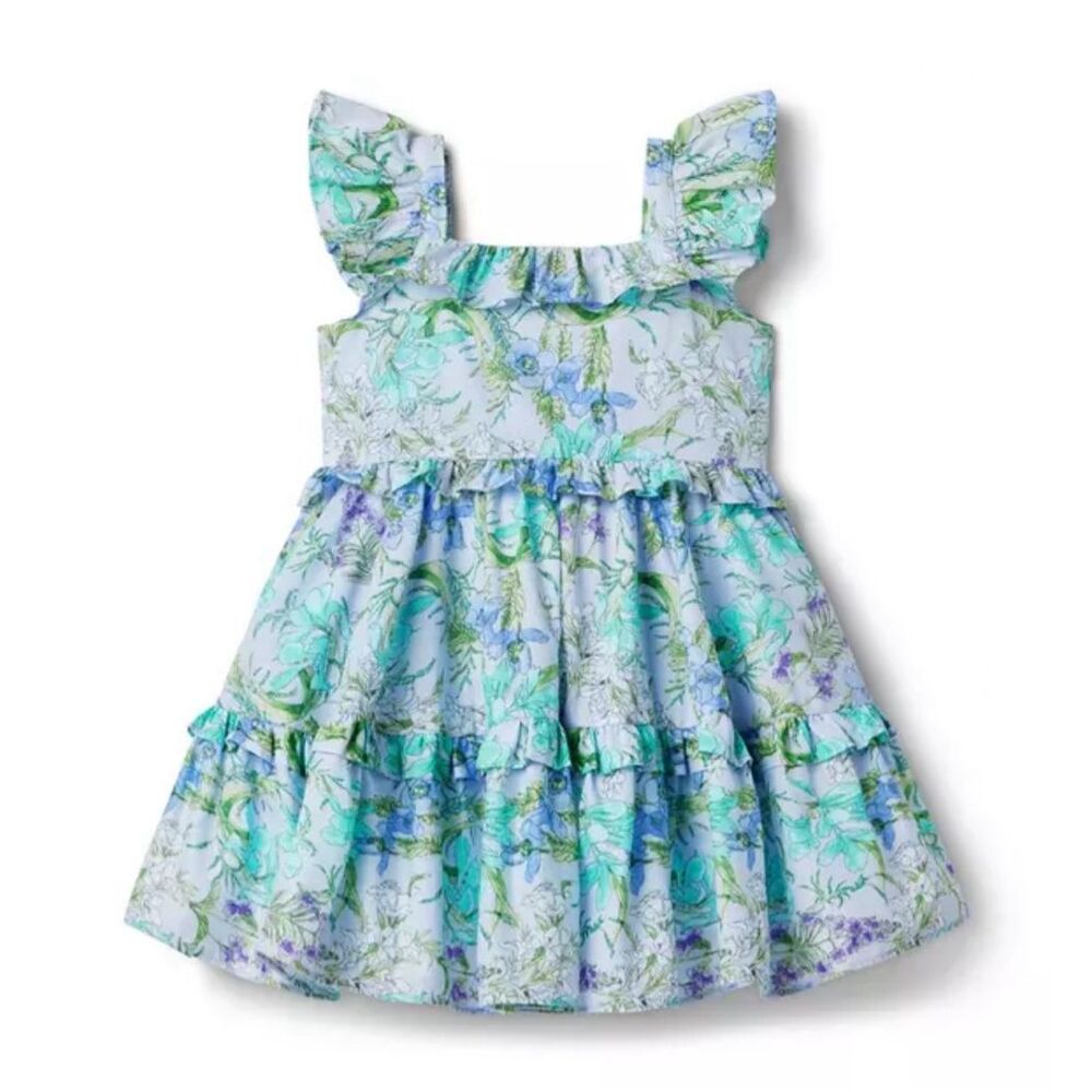Janie and Jack The Lavender Field Dress in Lavender Floral Size 6 Girls